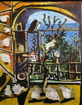 Pablo Picasso Werke - L atelier Les tauben I 1957 Kubismus Pablo Picasso